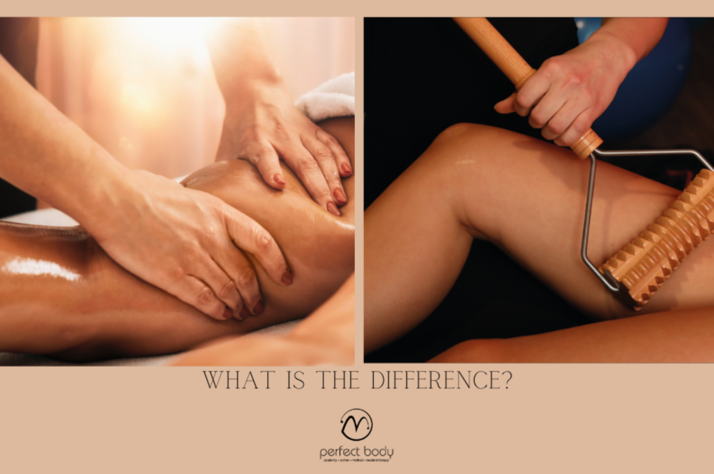 What is the difference between anti-cellulite massage and maderotherapy?